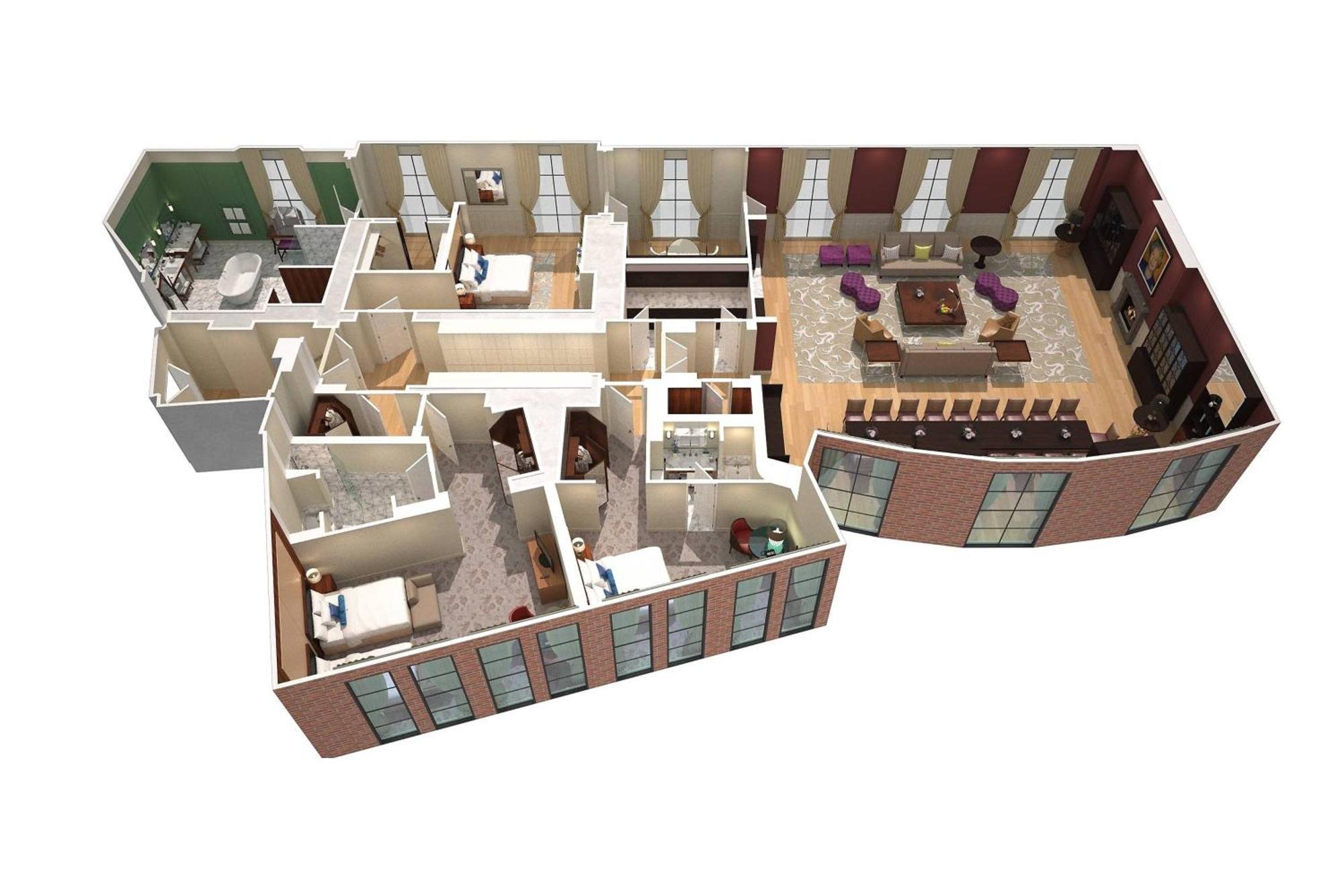 伦敦圣潘克拉斯万丽酒店 外观 照片 3D floor plan